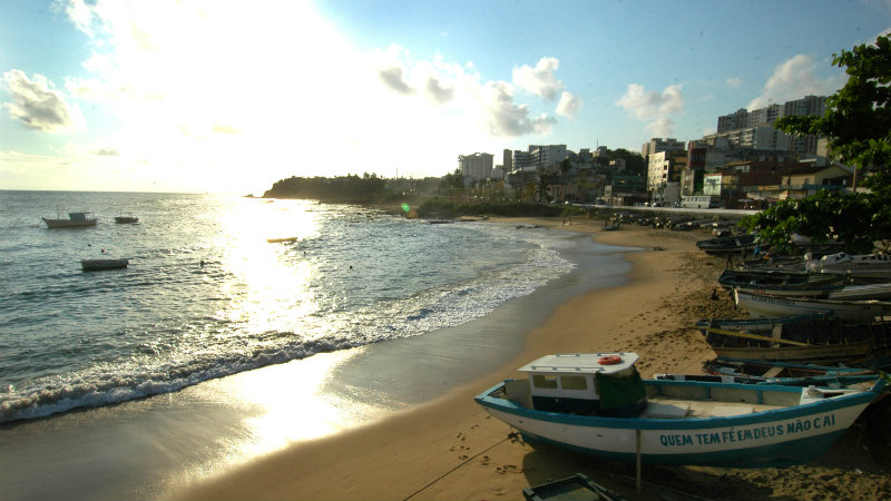 A praia de Rio Vermelho, em Salvador. Foto: Jota Freitas / Setur.