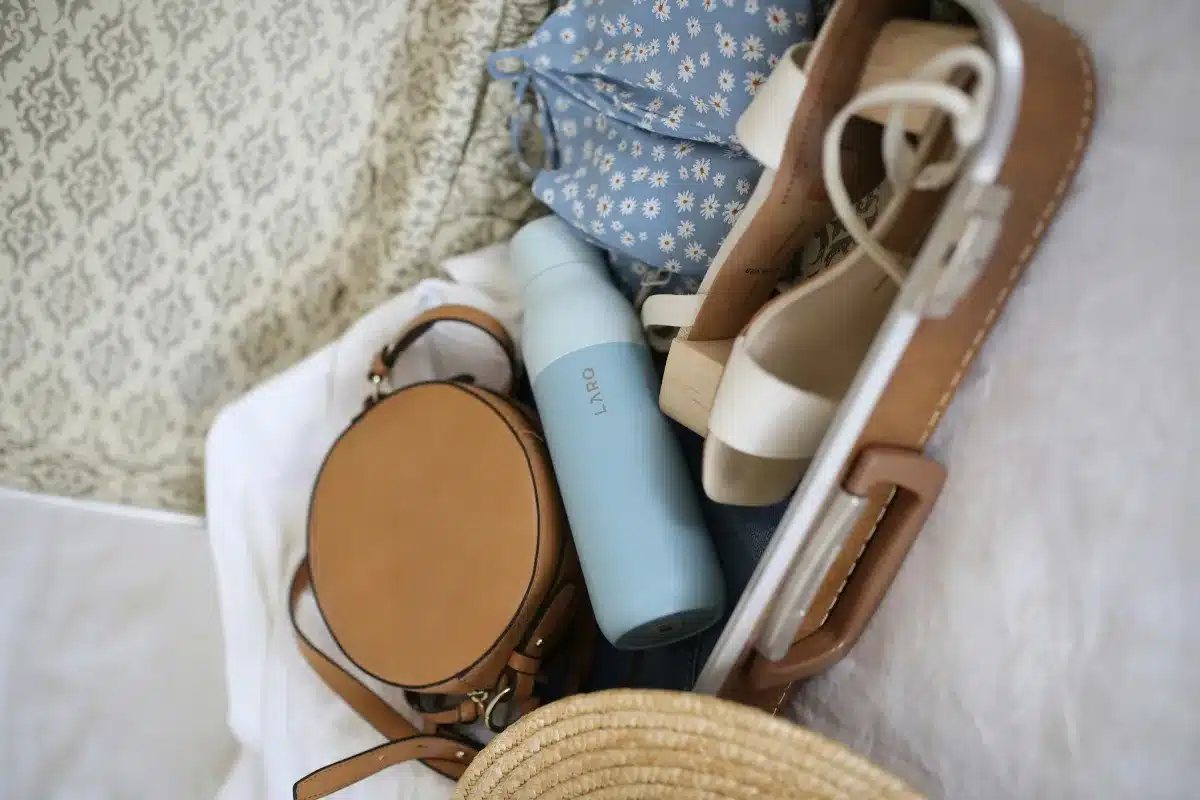 frasqueira de viagem organizada